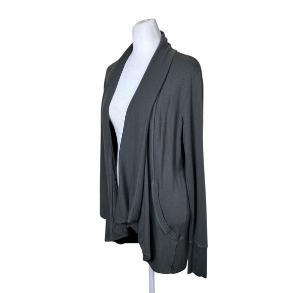 Athleta Sz XS Petite Pranayama Restore Wrap in Grey Buttery Soft Cardigan Yoga - Picture 5 of 16